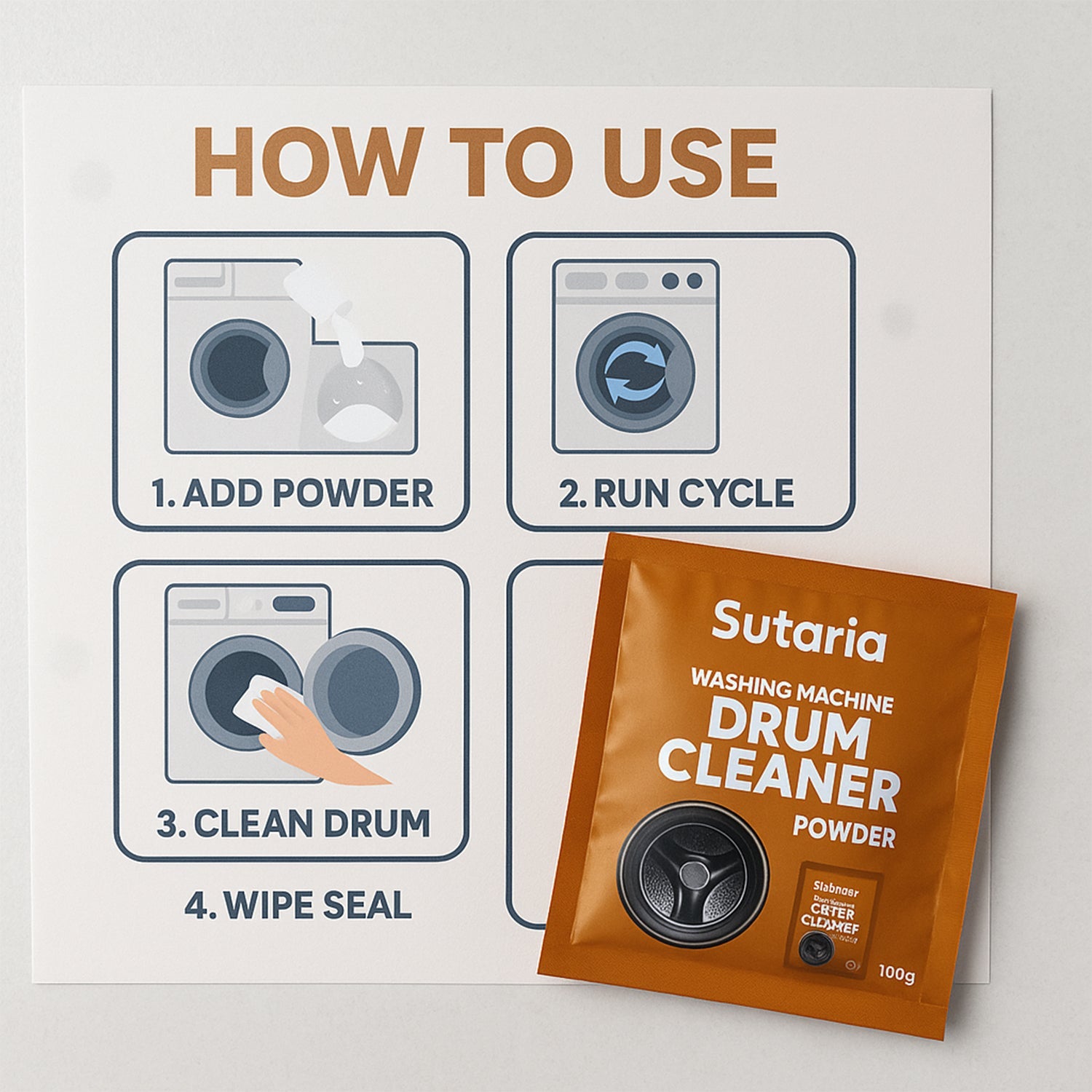Washing Machine Drum Cleaner Powder – 100g Washing Machine Drum Cleaner Powder – 100g
